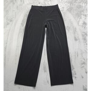 Willi Smith Pants Womens M Black Pull On High Rise Wide Leg Stretch Nylon Office